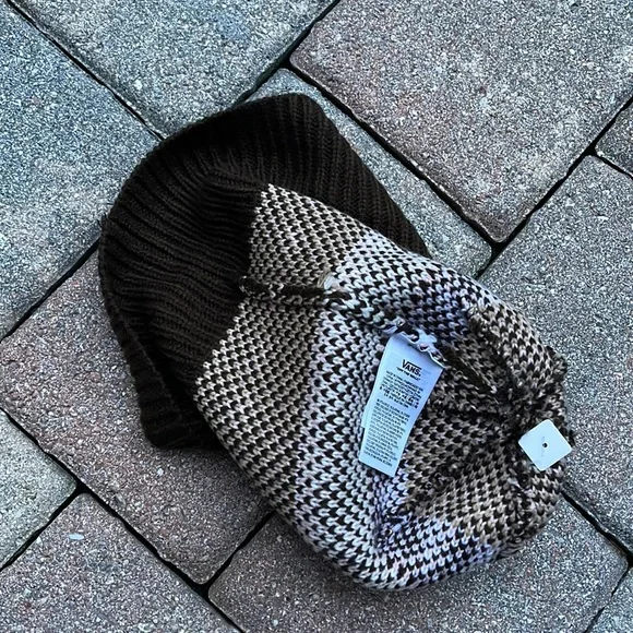 Vans MN VANS Jucti Brown Ornament Beanie Winter Fall Hat Women Men VN0A5KIR3N1 - Picture 10 of 16